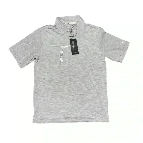 Walter Hagen Perfect 11 Performance Golf Polo Size Small White Black Stripes - Picture 1 of 3